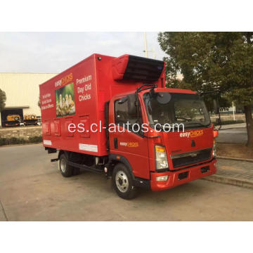 Sinotruk Howo 4M Box Poultry Day Selledings Transported Trucks